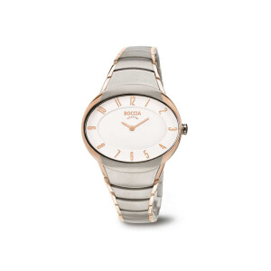 Boccia Trend Damen Uhr Silber/Rosé 3165-12...