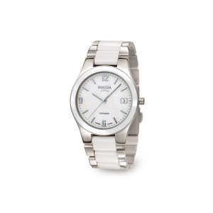 Boccia Ceramic Damen Uhr Weiß/Silber 3189-01...