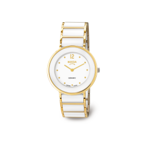 Boccia Ceramic Damen Uhr Weiß/Gold 3209-02 Produktbild