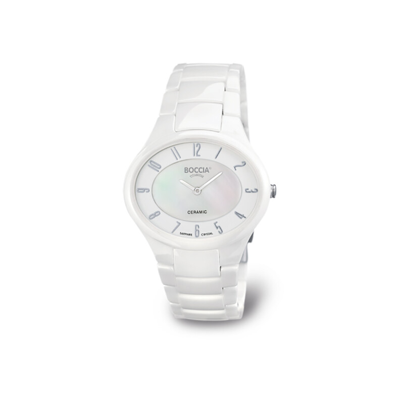 Boccia Ceramic Damen Uhr Weiß 3216-01 Produktbild
