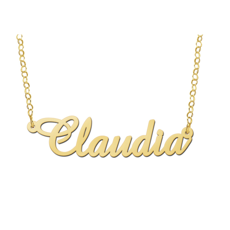 Namenskette Claude Letters in 585 Gold