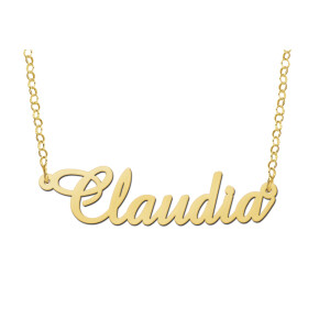 Namenskette Claude Letters Silber vergoldet
