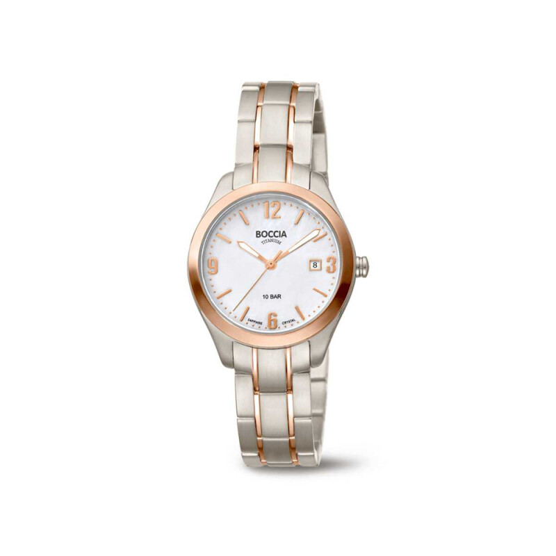 Boccia Titanium Trend Damen Armbanduhr Roségold/Silber 3301-02 Produktbild