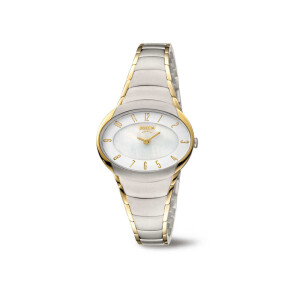 Boccia Trend Damen Uhr Oval Gold/Silber 3255-04 Produktbild