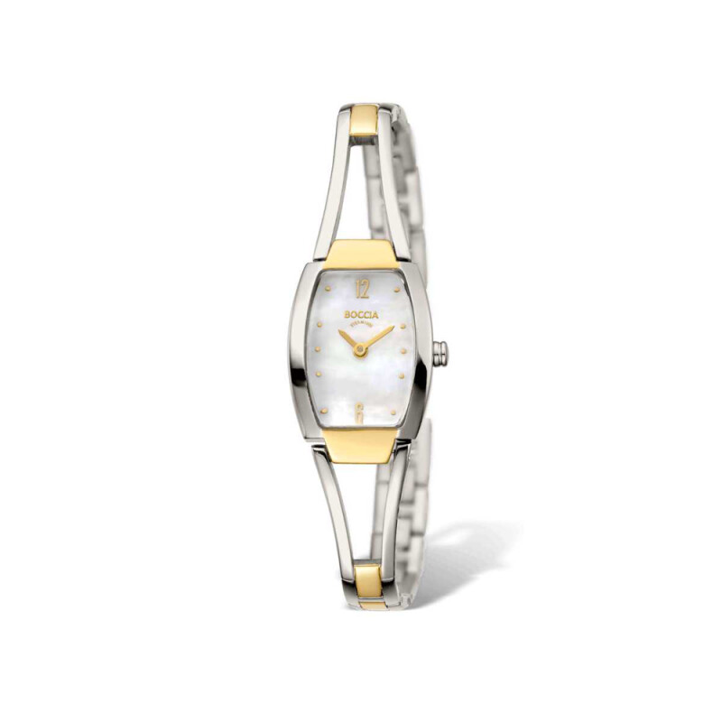 Boccia Trend Damen Uhr Oval Gold/Silber 3262-02 Produktbild