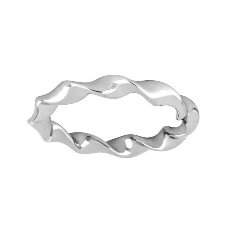 CURLY1 Damenring 925 Sterling Silber