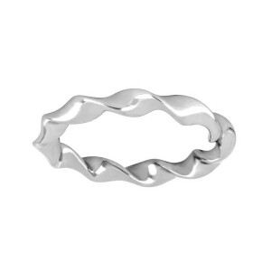 CURLY1 Damenring 925 Sterling Silber 54mm