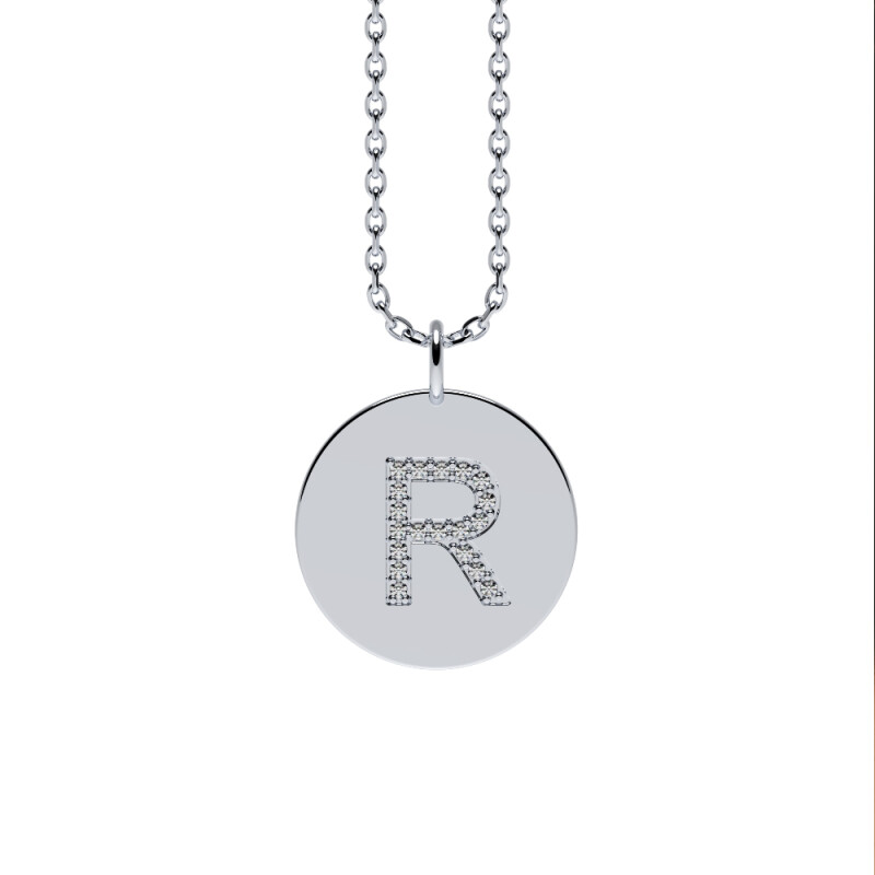 Namenskette Coin Ident Sterling Silber R