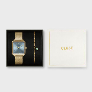 Cluse La Tetragone Mesh and Chain Bracelet Gold GIFT-BOX